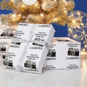 Papel De Regalo Cumpleaños divertido de fotógrafo con cámara vinta