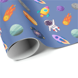 Papel De Regalo Cumpleaños en el Espacio Exterior