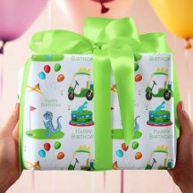 Cumpleaños Feliz de Niños con Tema de Golf de Dino