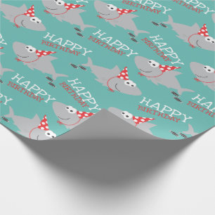 Papel De Regalo Cumpleaños feliz para los tiburones