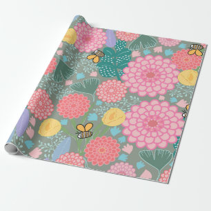 Papel de regalo Cumpleaños Floración Completa