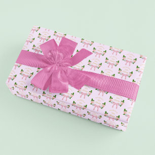 Papel De Regalo Cumpleaños floral con dos lazos elegantes