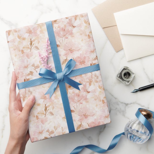 Papel De Regalo Cumpleaños Flores Bonito Romántico (Regalar)