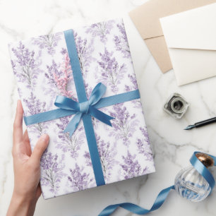 Papel De Regalo Cumpleaños Flores de Lavanda