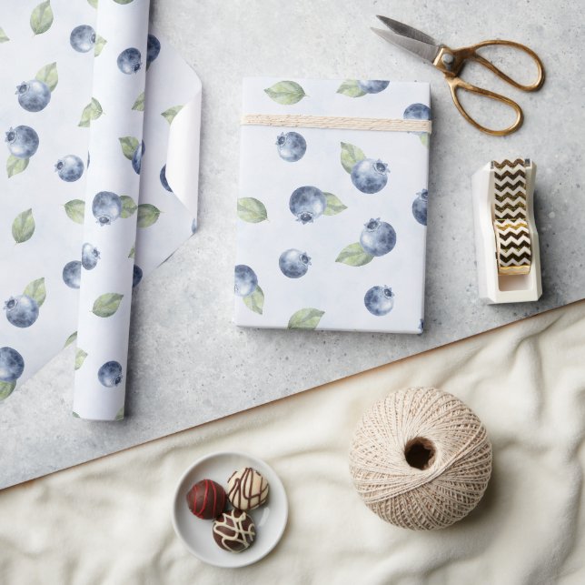 Papel De Regalo Cumpleaños Frutas Arándanos (Artesanía)