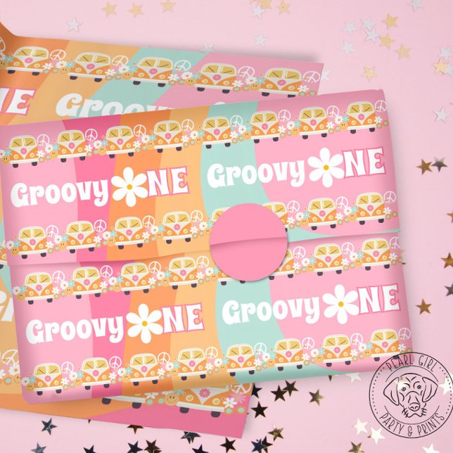 Papel De Regalo Cumpleaños Groovy One (Subido por el creador)