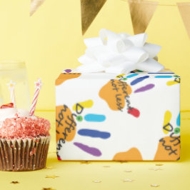 Papel De Regalo Cumpleaños Inclusivo de Manos con Autismo Diferent