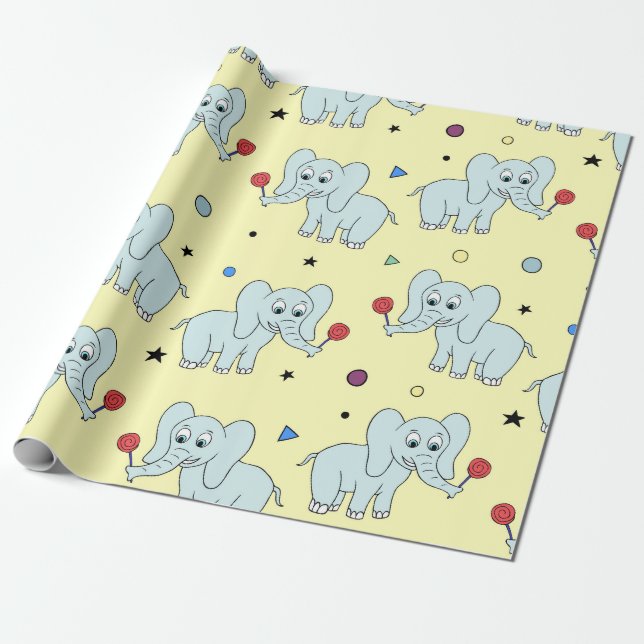 Papel De Regalo Cumpleaños infantil divertido personalizado (Desenrollado)