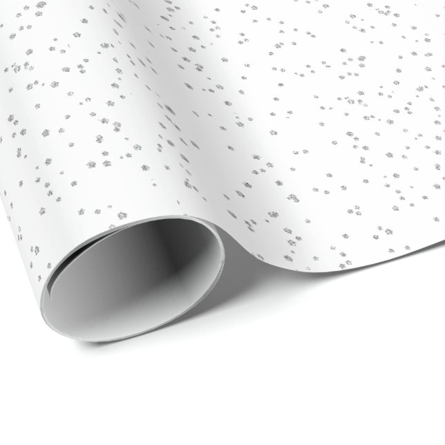 Papel De Regalo Cumpleaños infantil plata brillo (Esquina del rollo)