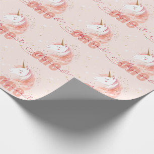 Papel De Regalo Cumpleaños Mágico Unicornio Primero