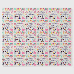 Papel De Regalo Cumpleaños Náutico Adorable