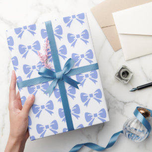 Papel De Regalo Cumpleaños Niño Bañito de Bebé Little Blue Bow 