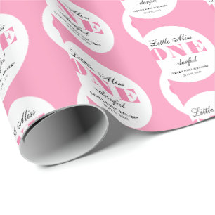 Papel De Regalo Cumpleaños número 1 de Pink