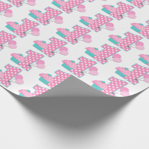 Papel De Regalo Cumpleaños número uno con globos