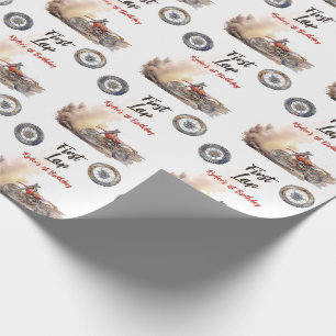 Papel De Regalo Cumpleaños Pequeño Piloto Primera Vuelta