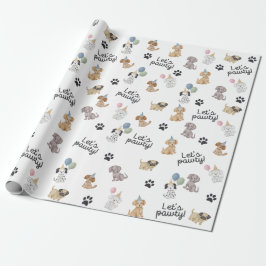 Papel de Regalo Cumpleaños Perrito Divirtámonos