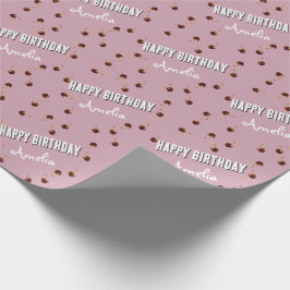 Papel De Regalo Cumpleaños Personalizado Cereza Dulce