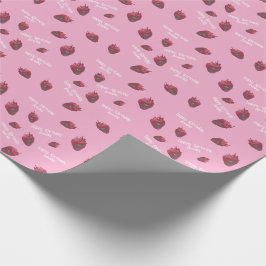 Papel De Regalo Cumpleaños personalizado de fresa