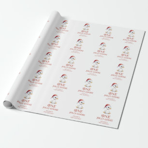 Papel De Regalo Cumpleaños personalizado uno ganso alegre diciembr