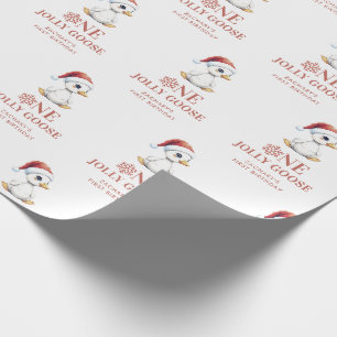 Papel De Regalo Cumpleaños personalizado uno ganso alegre diciembr