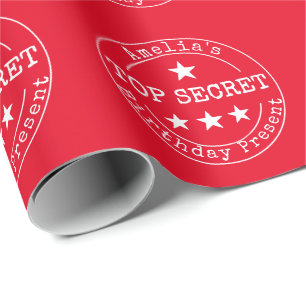 Papel De Regalo Cumpleaños Personalizado y Alto Secreto