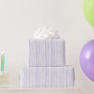 Papel De Regalo Cumpleaños Rayas Blancas Lila Púrpura