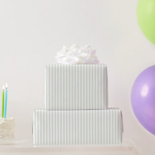 Papel De Regalo Cumpleaños Rayas Blancas Menta