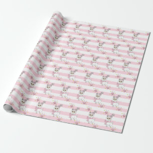 Papel De Regalo Cumpleaños Rosa Lama Cute