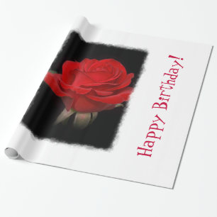 Papel De Regalo Cumpleaños Rosa Muy Rojo