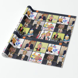 Papel De Regalo Cumpleaños Trump - v.1