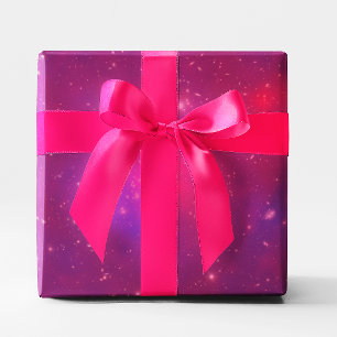 Papel De Regalo Cúmulo de galaxias con superposición rosa