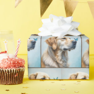 Papel De Regalo Curioso Golden Retriever