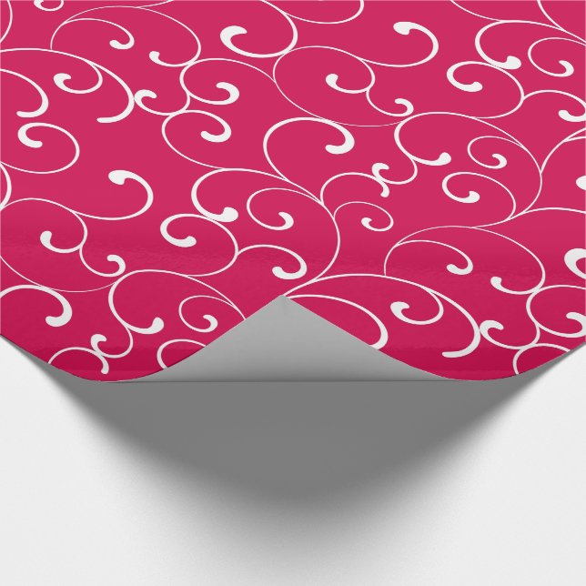 Papel De Regalo Curlos singulares modernos frambuesa (Esquina)