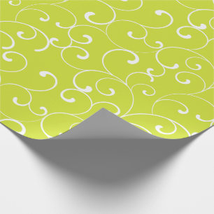 Papel De Regalo Curlos singulares modernos Lime Green