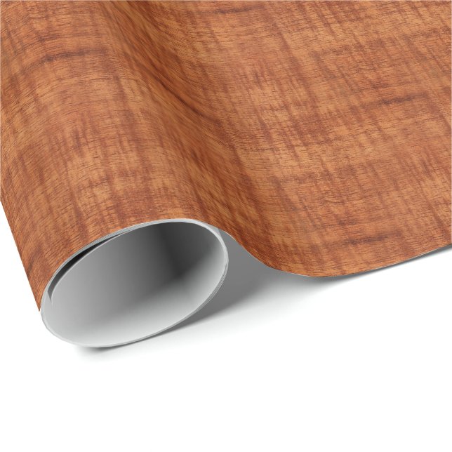 Papel De Regalo Curly Acacia Wood Grain Look (Esquina del rollo)