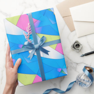 Papel De Regalo Curvas Abstractas Patrón Minimalista