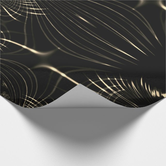 Papel De Regalo Curvas beige puntiagudas con algunas luces (Esquina)