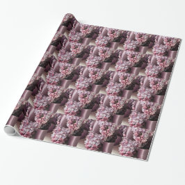 Papel De Regalo Curvas Lilac Y Cinta