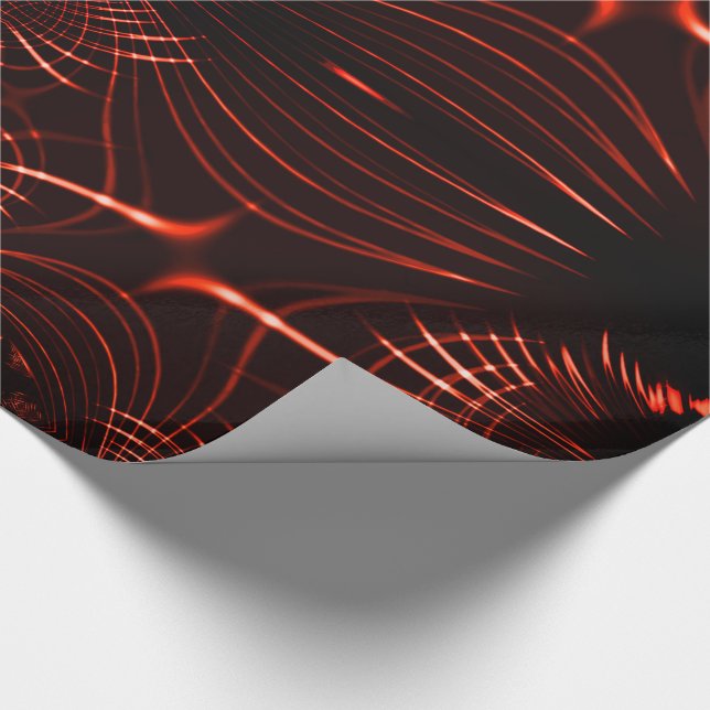 Papel De Regalo Curvas marrones puntiagudas de coral brillante (Esquina)