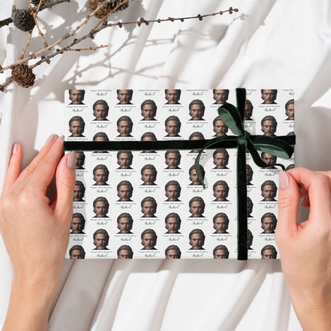 Papel De Regalo Custom 60th Birthday Photo Wrapping Paper forAdult (Subido por el creador)
