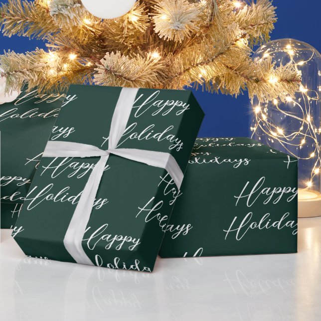 Papel De Regalo Custom Christmas Happy Holiday (Vacaciones)