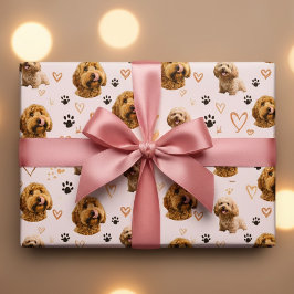 Papel De Regalo Custom Dog Photo Pink – Valentine’s Day 