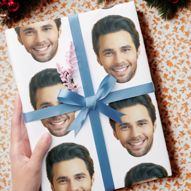 Papel De Regalo Custom Face | Funny Custom Heads Photo Gift Wrap (Subido por el creador)