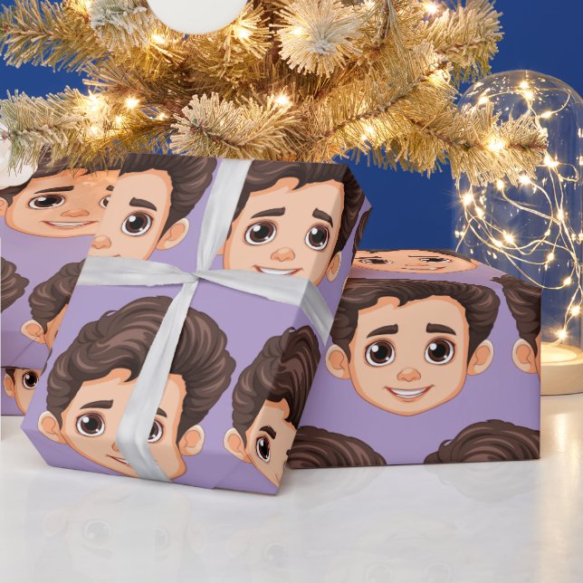 Papel De Regalo Custom Face Personalized Birthday Wedding (Vacaciones)