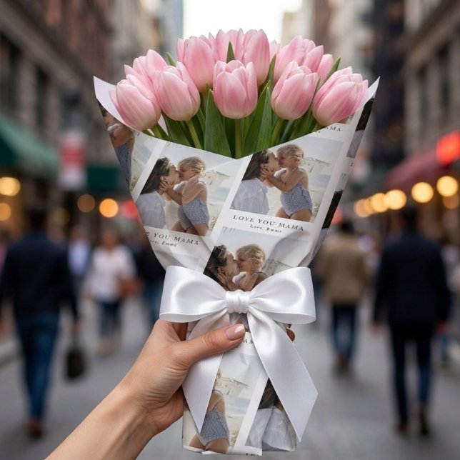 Papel De Regalo Custom Love You Mama Photo | Personalized (Subido por el creador)