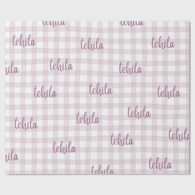 Papel De Regalo custom name gift wrap (Superficie plana)