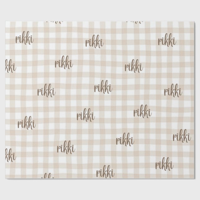 Papel De Regalo custom name wrapping paper (Superficie plana)