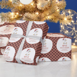 Papel De Regalo Custom One Jolly Goose December First Birthday