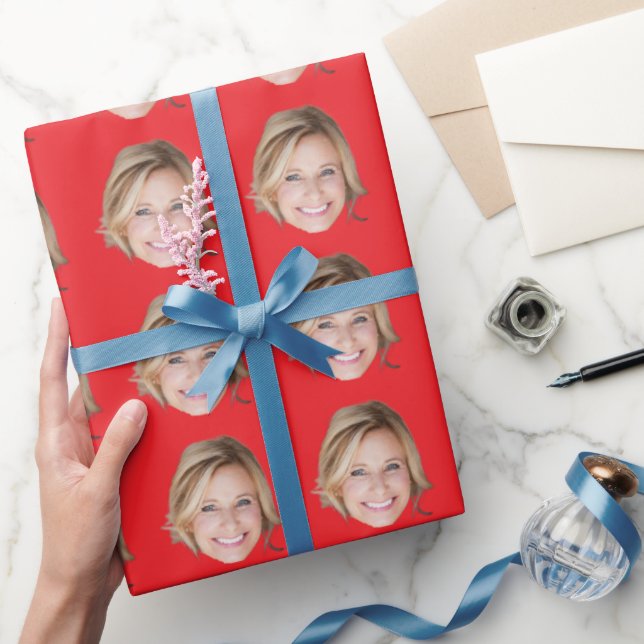 Papel De Regalo Custom woman  Face Personalized Birthday Wedding  (Regalar)