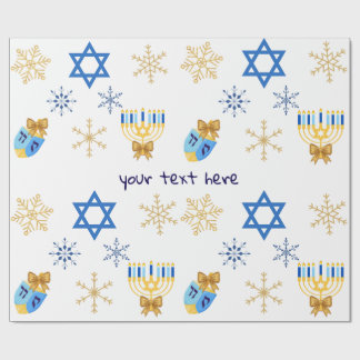 Papel De Regalo Customisable Hanukkah winter Wrapping Paper